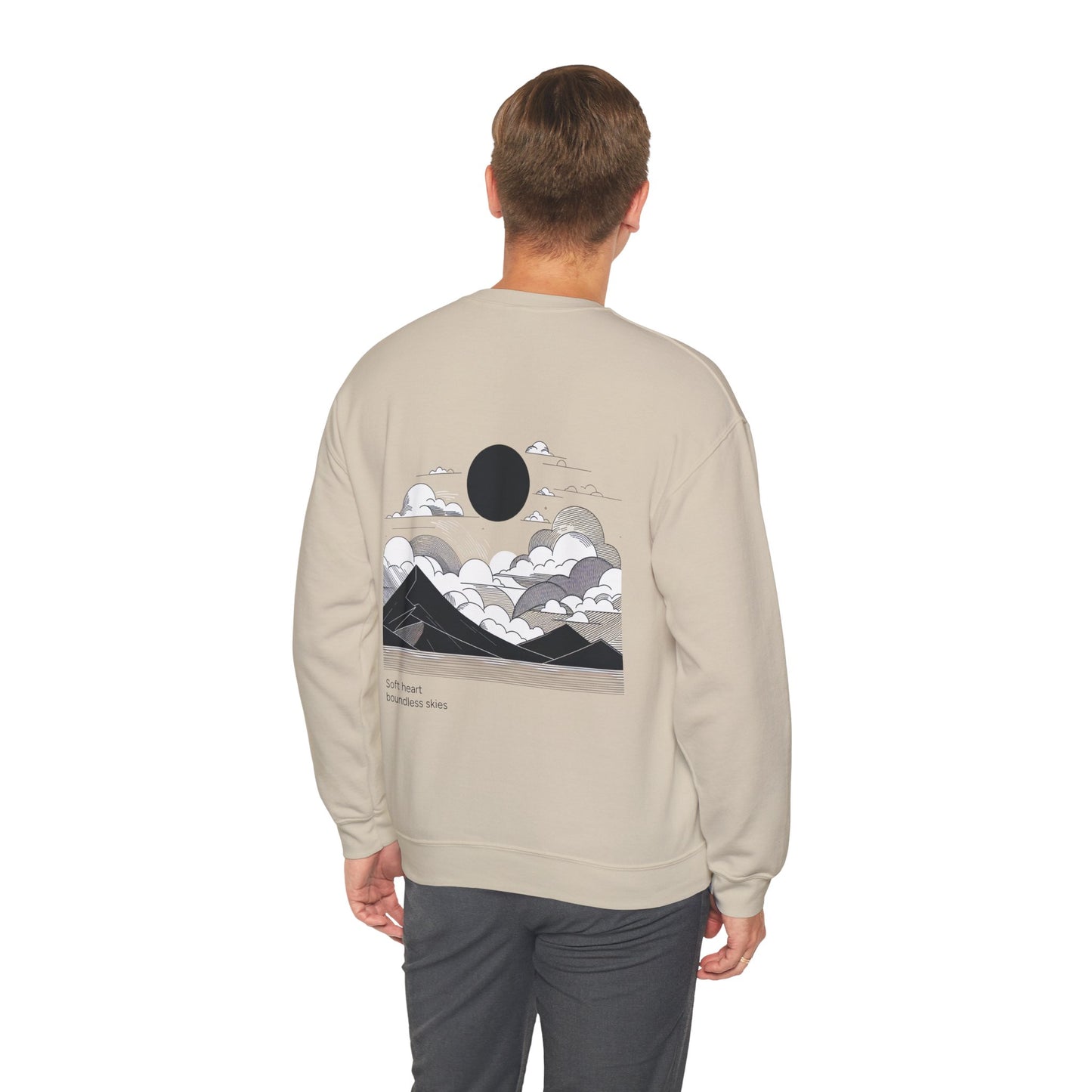 Soft heart, boundless skies Crewneck