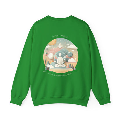 Guérir le monde, un acte de bonté à la fois Crewneck