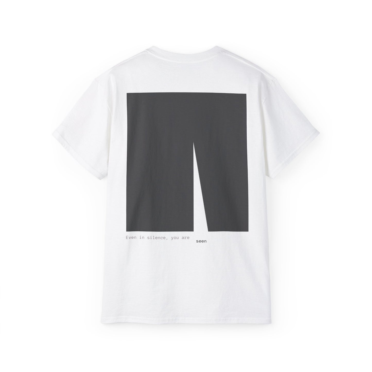 Even in Silence, you are seen T-shirt. Illustration by Moby Obscura