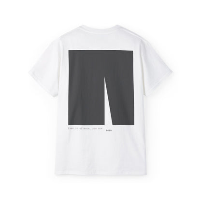 Even in Silence, you are seen T-shirt. Illustration by Moby Obscura
