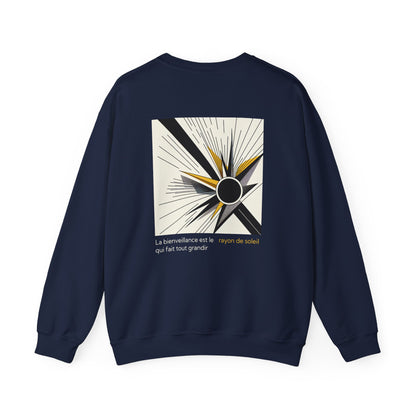 La bienveillance est le rayon de soleil qui fait tout grandir. Sweat à col rond 