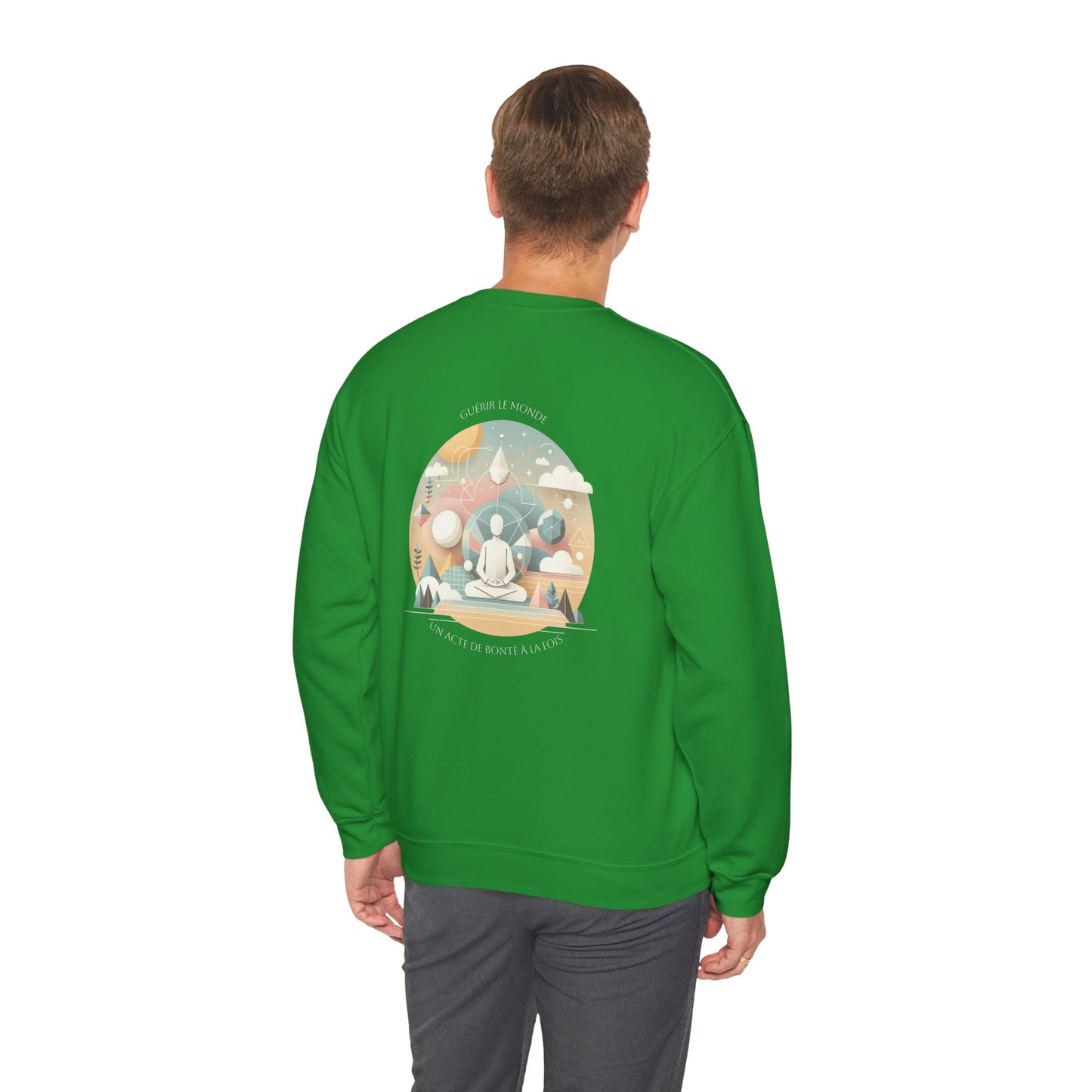 Guérir le monde, un acte de bonté à la fois. Sweat à col rond 