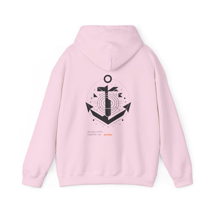 Anxiety drifts, together we anchor Hoodie