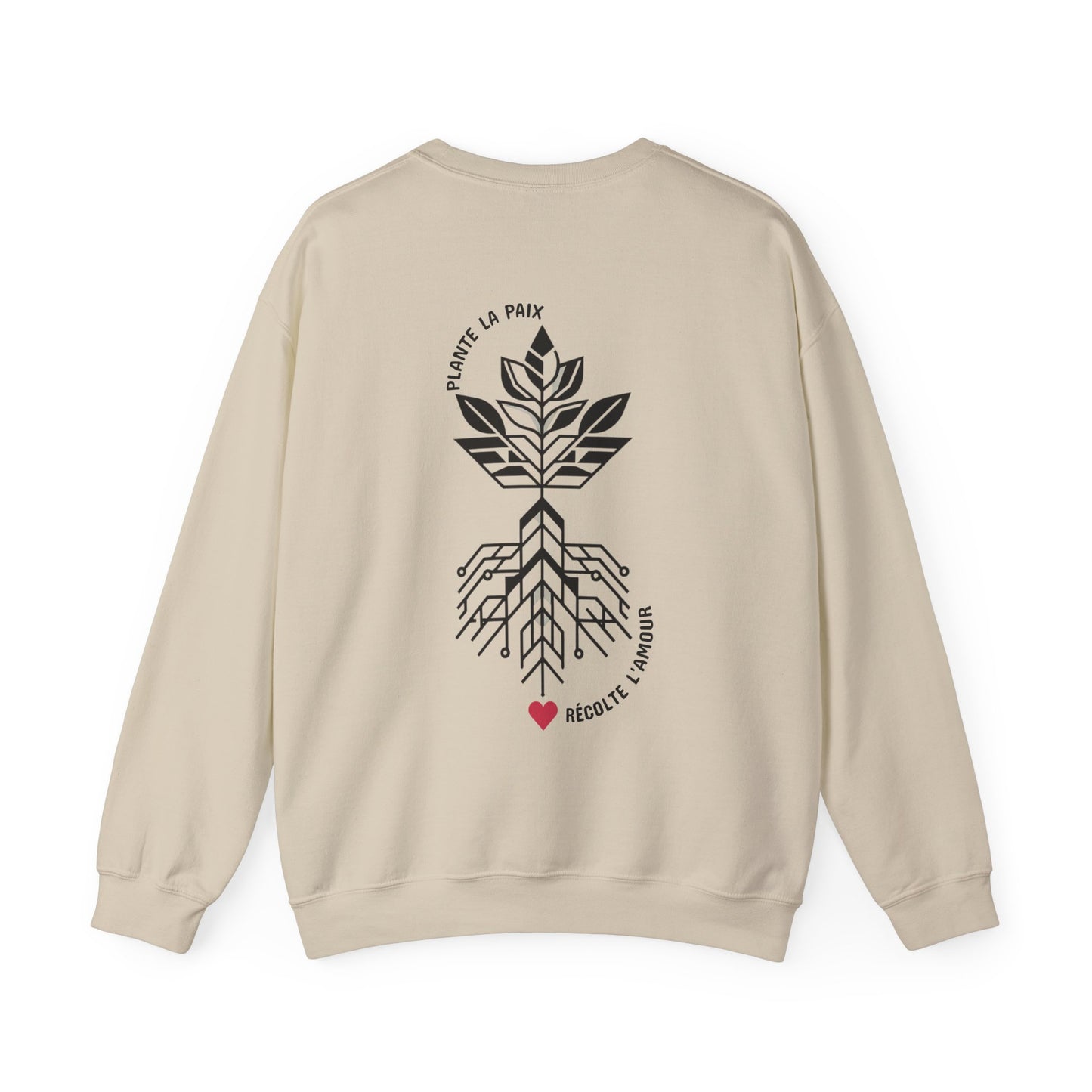 Plante la paix, récolte l’amour Crewneck
