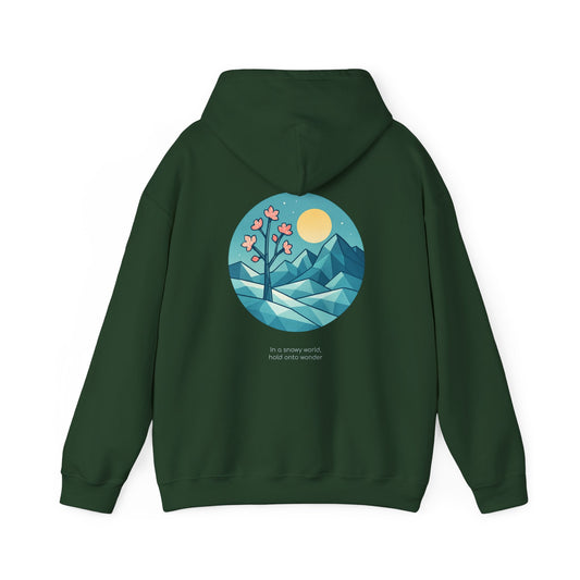 In a snowy world, hold onto wonder, Hoodie